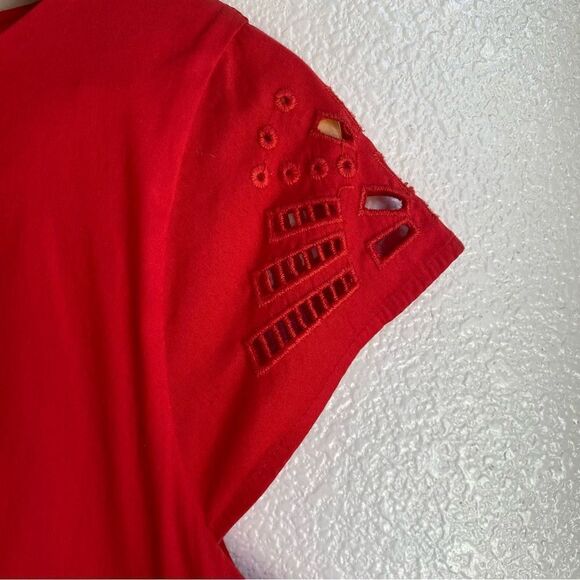 Vince Camuto | Red Cutout Trim Sheath Dress, Size 14 - Picture 3 of 9